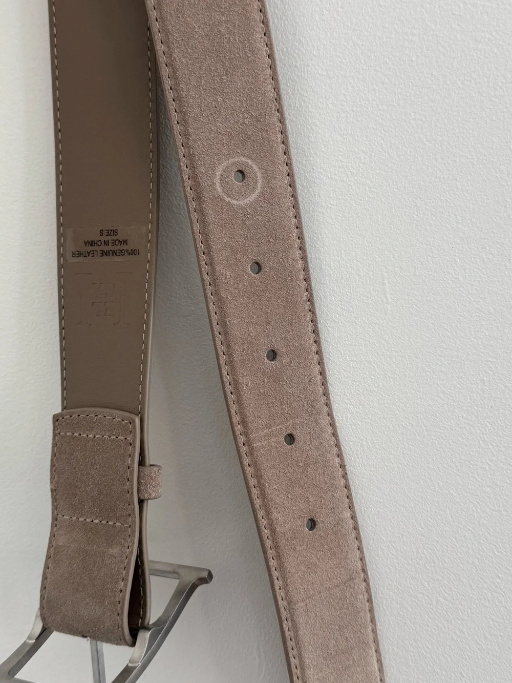 HELSA Logo belt in grey suede